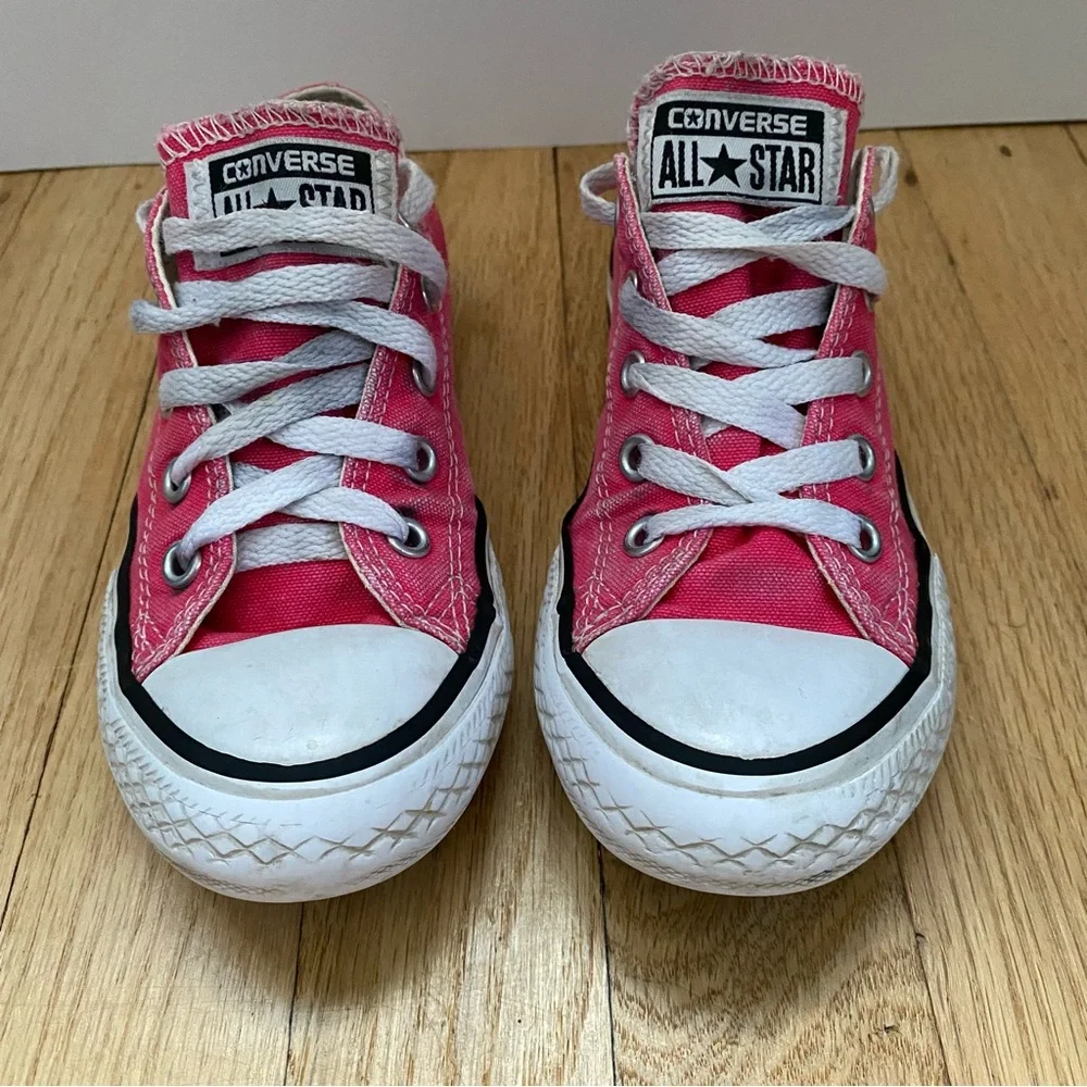 Converse Chuck Taylor All Star Sneakers Girls kids 13 Low-Top Pink Lace Up Shoes